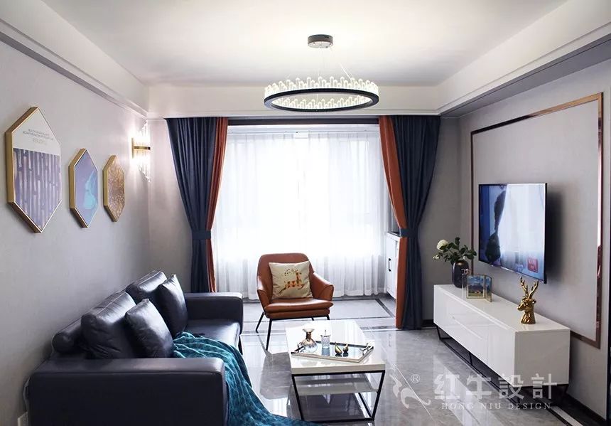 南京春江紫宸90㎡简约风格--家有“小熊”02客厅设计